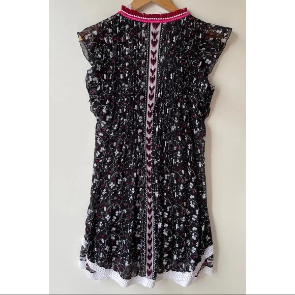 Poupette St Barth Sasha Cotton Mini Dress Black - Picture 4 of 6